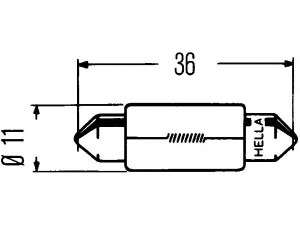 HELLA 8GM 002 092-137 lemputė
057 510 14, 1814000101, 181400010A