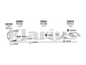 KLARIUS 630979E išmetimo sistema 
 Išmetimo sistema -> Išmetimo sistema, visa