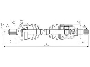 OPEN PARTS DRS6243.00 kardaninis velenas 
 Ratų pavara -> Kardaninis velenas
32721L, 3272L1, 3272L9, 3272M0