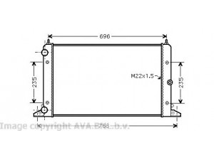 AVA QUALITY COOLING VW2247 radiatorius, variklio aušinimas 
 Aušinimo sistema -> Radiatorius/alyvos aušintuvas -> Radiatorius/dalys
7M0121253K, 7M0121253K