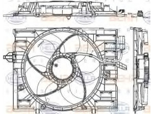 HELLA 8EW 351 040-481 ventiliatorius, radiatoriaus 
 Aušinimo sistema -> Oro aušinimas
17 42 7 540 681, 7 540 681