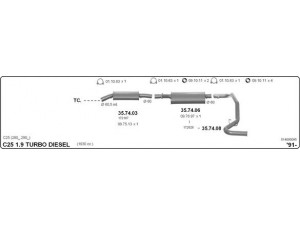 IMASAF 514000095 išmetimo sistema 
 Išmetimo sistema -> Išmetimo sistema, visa
