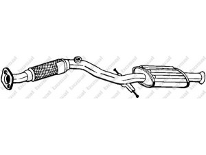 BOSAL 165-295 priekinis duslintuvas 
 Išmetimo sistema -> Duslintuvas
28610-17000