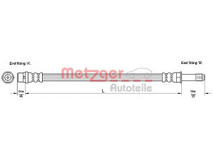 METZGER 4110280 stabdžių žarnelė 
 Stabdžių sistema -> Stabdžių žarnelės
906 428 0335, 2E0 611 707B