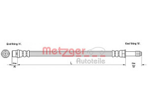 METZGER 4110282 stabdžių žarnelė 
 Stabdžių sistema -> Stabdžių žarnelės
906 428 0635