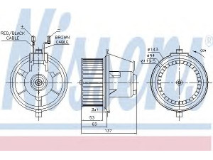 NISSENS 87148 vidaus pūtiklis 
 Šildymas / vėdinimas -> Orpūtė/dalys
191819021, 191959101, 191819021