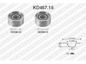 SNR KD457.15 paskirstymo diržo komplektas 
 Techninės priežiūros dalys -> Papildomas remontas
4355214, SE700012090A