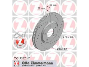 ZIMMERMANN 155.3902.52 stabdžių diskas 
 Dviratė transporto priemonės -> Stabdžių sistema -> Stabdžių diskai / priedai
04683918AB, 4683 918 AB, 4683918