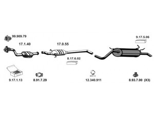 EBERSPÄCHER 132296 išmetimo sistema 
 Išmetimo sistema -> Išmetimo sistema, visa