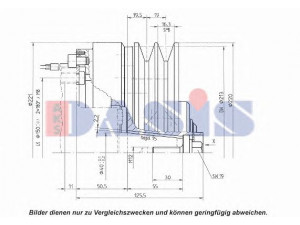 AKS DASIS 851191N magnetinė sankaba, oro kondicionieriaus kompresorius