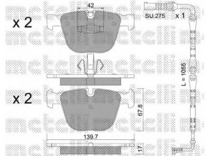 METELLI 22-0773-6K stabdžių trinkelių rinkinys, diskinis stabdys 
 Techninės priežiūros dalys -> Papildomas remontas