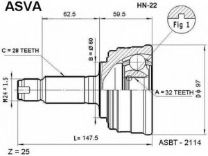ASVA HN-22 jungčių komplektas, kardaninis velenas 
 Ratų pavara -> Sujungimai/komplektas
44010-SL4-010, 44010-SL4-020, 44010-SL5-N01