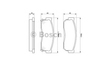 BOSCH 0 986 424 160 stabdžių trinkelių rinkinys, diskinis stabdys 
 Techninės priežiūros dalys -> Papildomas remontas