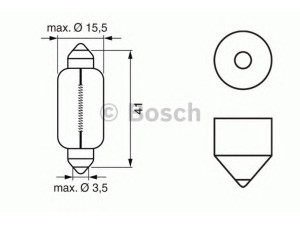 BOSCH 1 987 302 229 lemputė
