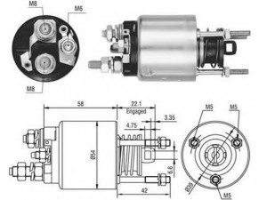 MAGNETI MARELLI 940113050458 solenoidinis jungiklis, starteris