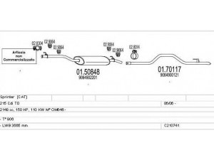 MTS C210741022146 išmetimo sistema 
 Išmetimo sistema -> Išmetimo sistema, visa