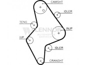 FLENNOR 4547V paskirstymo diržas 
 Techninės priežiūros dalys -> Papildomas remontas
278905116301, 278905116305
