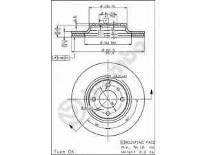BREMBO 09.5307.10 stabdžių diskas 
 Stabdžių sistema -> Diskinis stabdys -> Stabdžių diskas
SE021165002A