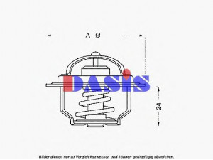 AKS DASIS 750548N termostatas, aušinimo skystis 
 Aušinimo sistema -> Termostatas/tarpiklis -> Thermostat