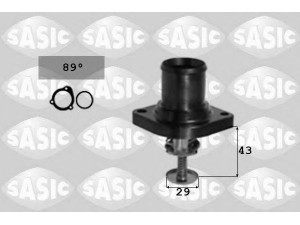 SASIC 3381A01 termostatas, aušinimo skystis 
 Aušinimo sistema -> Termostatas/tarpiklis -> Thermostat
1338A0, 9630066680, 9630066680