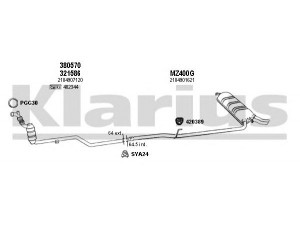 KLARIUS 600489U išmetimo sistema 
 Išmetimo sistema -> Išmetimo sistema, visa