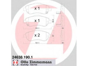 ZIMMERMANN 24638.190.1 stabdžių trinkelių rinkinys, diskinis stabdys 
 Techninės priežiūros dalys -> Papildomas remontas
45022-SWW-G00, 45022-SWW-G01, 45022-T1E-G00
