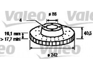 VALEO 186441 stabdžių diskas 
 Stabdžių sistema -> Diskinis stabdys -> Stabdžių diskas
51712-21350, 51712-21B00, 51712-24100