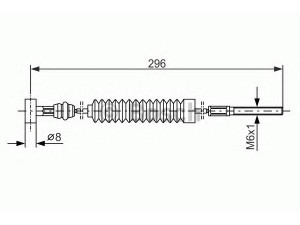 BOSCH 1 987 477 984 trosas, stovėjimo stabdys 
 Stabdžių sistema -> Valdymo svirtys/trosai
46410 12250, 46410 20300