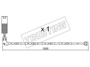 TRUSTING SU.196 įspėjimo kontaktas, stabdžių trinkelių susidėvėjimas 
 Stabdžių sistema -> Susidėvėjimo indikatorius, stabdžių trinkelės
34 35 3 411 757