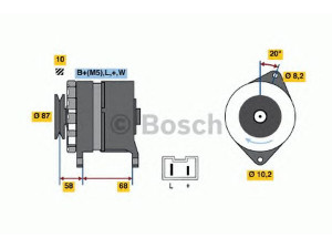 BOSCH 0 986 042 061 kintamosios srovės generatorius 
 Elektros įranga -> Kint. sr. generatorius/dalys -> Kintamosios srovės generatorius
50 10 270 136, 60 06 000 435, 77 01 352 504