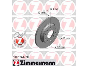 ZIMMERMANN 100.1244.20 stabdžių diskas 
 Dviratė transporto priemonės -> Stabdžių sistema -> Stabdžių diskai / priedai
8E0 615 601 D, 8E0 615 601 Q