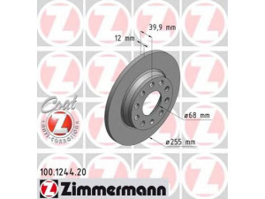 ZIMMERMANN 100.1244.20 stabdžių diskas 
 Stabdžių sistema -> Diskinis stabdys -> Stabdžių diskas
8E0 615 601 D, 8E0 615 601 Q