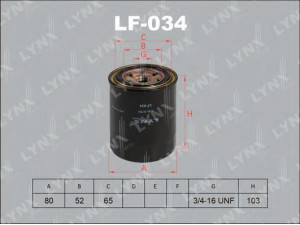 LYNXauto LF-034 kuro filtras 
 Techninės priežiūros dalys -> Papildomas remontas
5-87310-454-0, 5-87310-491-0, 8-94394-079-0