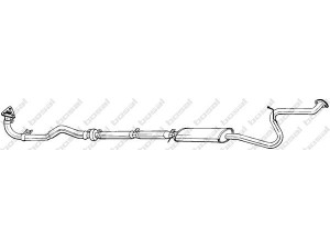 BOSAL 294-705 priekinis duslintuvas 
 Išmetimo sistema -> Duslintuvas
17410-87749, 17410-87751