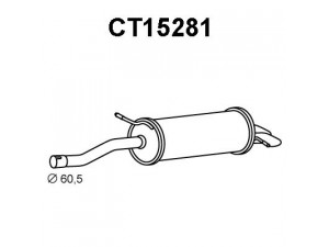 VENEPORTE CT15281 galinis duslintuvas 
 Išmetimo sistema -> Duslintuvas
1726HK, 1726RP, 9605858680