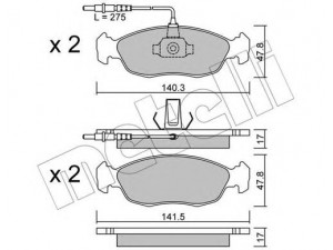METELLI 22-0156-0 stabdžių trinkelių rinkinys, diskinis stabdys 
 Techninės priežiūros dalys -> Papildomas remontas
4251.03, 4251.22, 4251.88, 4253.16