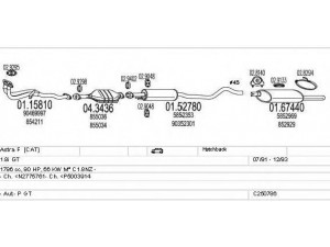 MTS C250786002306 išmetimo sistema 
 Išmetimo sistema -> Išmetimo sistema, visa