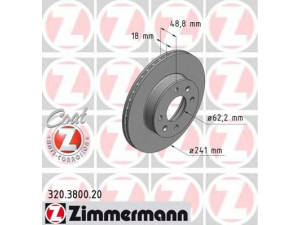 ZIMMERMANN 320.3800.20 stabdžių diskas 
 Dviratė transporto priemonės -> Stabdžių sistema -> Stabdžių diskai / priedai
51712-0X500, 51712-07500