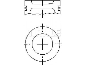 MAHLE ORIGINAL S59910 stūmoklis 
 Variklis -> Cilindrai/stūmokliai
90 TM 61 10 A2 A, STD)
