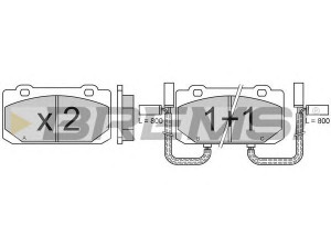 BREMSI BP2319 stabdžių trinkelių rinkinys, diskinis stabdys 
 Techninės priežiūros dalys -> Papildomas remontas
0000060750465, 0000060750760, 0000060750781