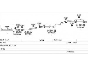 MTS C200092000141 išmetimo sistema 
 Išmetimo sistema -> Išmetimo sistema, visa