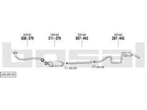 BOSAL 249.350.50 išmetimo sistema 
 Išmetimo sistema -> Išmetimo sistema, visa