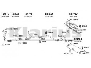KLARIUS 790484U išmetimo sistema 
 Išmetimo sistema -> Išmetimo sistema, visa