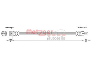 METZGER 4110238 stabdžių žarnelė 
 Stabdžių sistema -> Stabdžių žarnelės
1302600, 1306240, 1309224, 1387272
