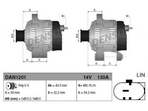 DENSO DAN1201 kintamosios srovės generatorius 
 Elektros įranga -> Kint. sr. generatorius/dalys -> Kintamosios srovės generatorius
8X23-10300-BA, 8X23-10300-BB, C2Z3414