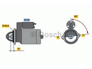 BOSCH 0 986 023 470 starteris 
 Elektros įranga -> Starterio sistema -> Starteris
M 0 T 30471, M 0 T 30475, M 0 T 81681