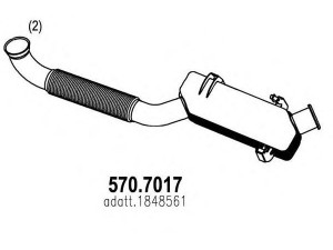 ASSO 570.7017 vidurinis / galinis duslintuvas 
 Išmetimo sistema -> Duslintuvas
1848561