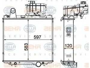 HELLA 8MK 376 903-011 radiatorius, variklio aušinimas 
 Aušinimo sistema -> Radiatorius/alyvos aušintuvas -> Radiatorius/dalys
AL 18 1230, AL 20 7768, AL 20 9034