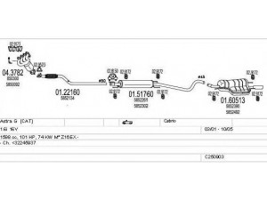 MTS C250903009306 išmetimo sistema 
 Išmetimo sistema -> Išmetimo sistema, visa