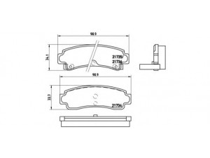 BREMBO P 56 063 stabdžių trinkelių rinkinys, diskinis stabdys 
 Techninės priežiūros dalys -> Papildomas remontas
4406015A85, 4406015A87, 4406050A86